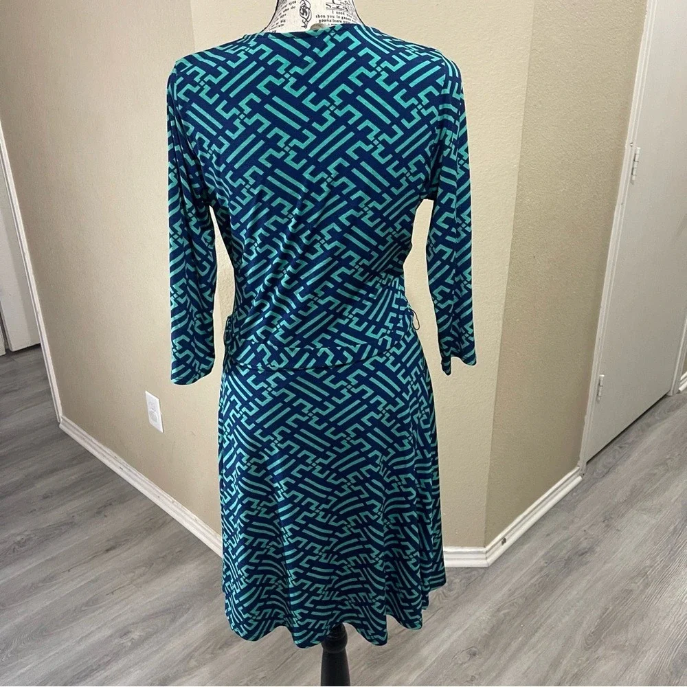41 Hawthorn Teal and‎ Black Long Sleeve Dress